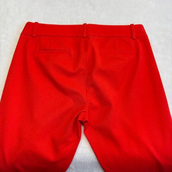 J. Crew Minnie Stretch Ankle Trouser Mid Rise Dress Pants Red Women’s Size 4 - Picture 5 of 12